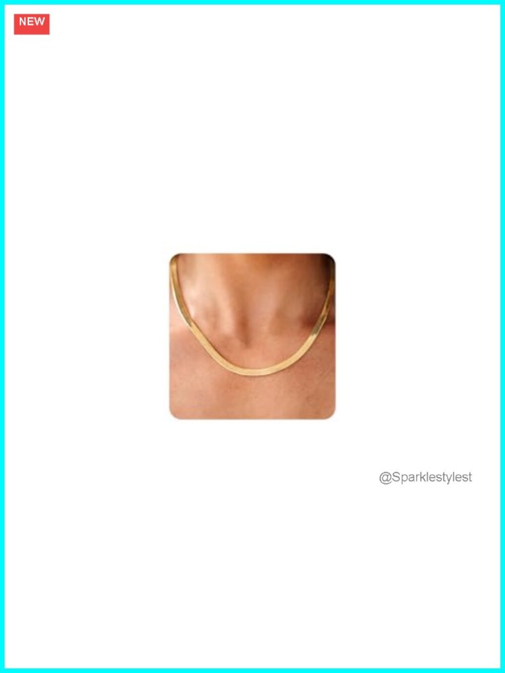 14k Gold Plated Snake Chain Necklace Herringbone Choker 5mm 16.5+2"